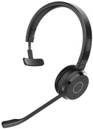 Jabra Evolve 65 TE MS Mono Headphones, 30m Wireless Range, 16 hours Battery Life, Passive Noise Cancellation, Bluetooth or USB Connection, Busy Light, Black | 6693-833-309