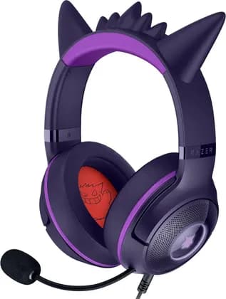 Razer Kraken Kitty V2 Gaming Headphone, 40mm TriForce Driver, HyperClear Cardioid Mic, Unidirectional, Chroma RGB Lighting, USB Type-A Connection, Gengar Pokemon Edition | RZ04-04730300-R3M1