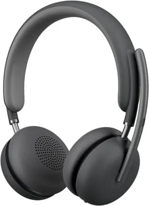 Logitech Zone Wireless 2 Headphones, 40mm Driver Size, 2 Noise-Canceling Mics with AI Algorithms & Mic EQ, Teams Version, Native Bluetooth 5.3 Connectivity, With Reciever, Graphite | 981-001152