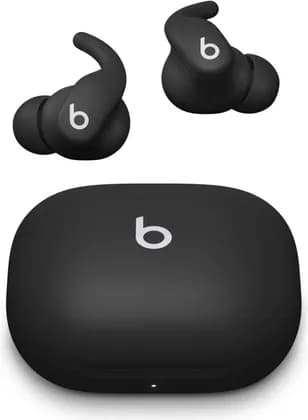 Beats Powerbeats Fit True Wireless Earbuds, Secure-Fit Wingtips, ANC & Transparency Mode, 30H Battery, Sweat Resistant, Spatial Audio, iOS & Android, On-Device Controls, Jet Black | ME2J4