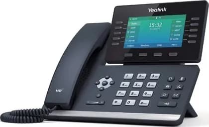 Yealink T54W IP Phone, 16 VoIP Accounts. 4.3-Inch Color Display. USB 2.0, 802.11ac Wi-Fi, Dual-Port Gigabit Ethernet, 802.3af PoE, Power Adapter | YEALINK T54W