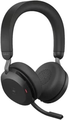 Jabra Evolve2 75 MS Stereo USB-C Headset, Up to 100 Ft Wireless Range, Bluetooth, Active Noise Cancellation, Flexible Boom Mic, 36 Hours Battery Life, Dual-Foam Ear Cushions, Black | 27599-999-899
