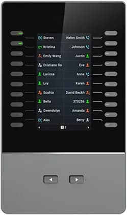Grandstream Extension Module, 4.3" TFT Color LCD Display, 4 Daisy-Chained Modules, Up to 160 Contacts/Extensions, 20 per Page, For GRP2615, GRP2624, GRP2650, GRP2670, GXV3350 & GXV3450 | GBX20