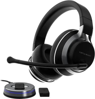 Turtle Beach Stealth Pro Gaming Headphones, 50mm Nanoclear Drivers with Neodymium Magnets, Unidirectional Noise Cancelling Microphone, Wireless Connectivity, For Playstation, Black | 63057