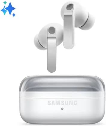 SAMSUNG Galaxy Buds 4 Pro Earbud, 2 Way Enhanced Dynamic Driver (Woofer) + Tweeter, 6 Microphones, Active Noise Cancellation, 360 Audio, Bluetooth 6.1, Up to 30 Hours Playtime, White | SM-R640NZWAMEA