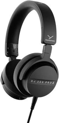 Beyerdynamic DJ 300 Pro X 2-in-1 DJ Headphones, Dynamic 45mm Driver, 5-35,000Hz Frequency Response, 48 Ohms Impedance, Locking Cable, Pluggable Left or Right, Black | 1001619