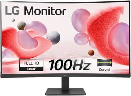 LG 32MR50C Curved Monitor, 32" VA Display, FHD Resolution, 100Hz Refresh Rate, 5ms (GtG) Response Time, AMD FreeSync Technology, 1500R Curvature, 16.7m Color Display, Black | 32MR50C-B