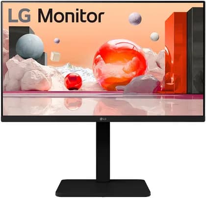 LG 24BA550 Monitor, 24" IPS Display, FHD Resolution, 100Hz Refresh Rate, 5ms (GtG) Response Time, 16.7m Color Display, Built-In Speakers, Anti-Glare Surface Treatment | 24BA550-B