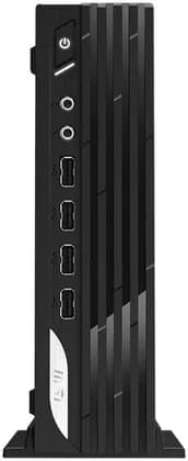 MSI PRO DP21 Barebone Desktop PC, Intel Core i3-13100, Intel H610 Chipset, 2x DDR4 SODIMM RAM Slot, 1x M.2 SSD Slot, Integrated Intel UHD Graphics 730, 120W Adapter, Black | 936-B0A421-213