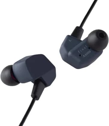 Final Audio A4000 Earphone, 6mm f-Core DU Dynamic Driver, 18 Impedance, 30 Ultrathin CCAW Voice Coil, ABS Housing, 2-Pin Connector & OFC Cable, Dark Blue | FI-A4DPLDN