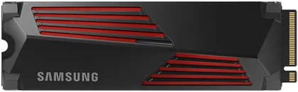 Samsung 990 Pro with Heatsink 2 TB NVMe 2.0 M.2 2280 Internal SSD, 7450 MB/s Sequential Read Speed, 6900 MB/s Sequential Write Speed, 3.3 Voltage, V-NAND 3-bit MLC, Black | MZ-V9P2T0CW