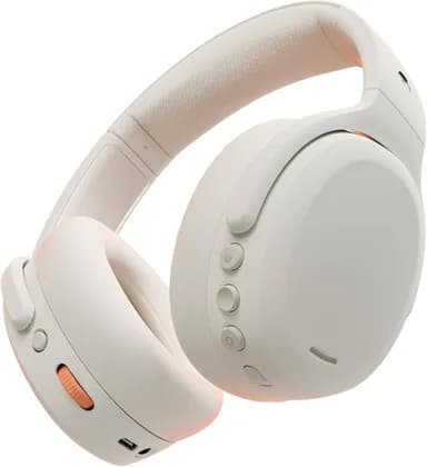 Skullcandy Crusher ANC 2 Wireless BT Headphones, Dynamic Driver, Bluetooth V5.2, Skull-IQ Smart Technology, Adjustable 4-Mic Active Noise Canceling, Up to 50H Battery, White | S6CAW-S951