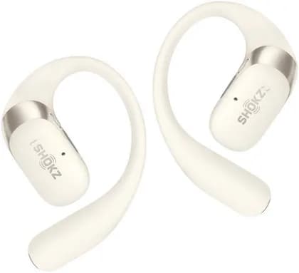 Shokz OpenFit 2 Open-Ear Headphones, DirectPitchTM Techonology, Up to 11 Hours Of Listening Time, OpenBass 2.0, Dynamic Audio, IP55 Sweatproof, Beige | OpenFit2WHT / 810160667001