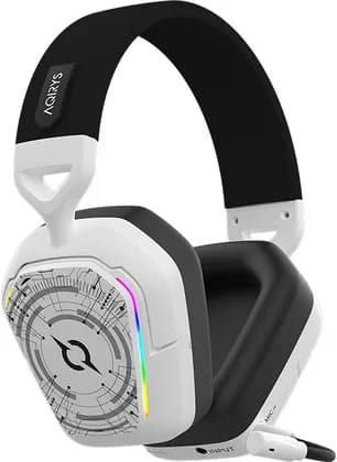 AQIRYS Alnair Gaming Headsets, 40mm Driver Size, Omnidirectional Microphone, Removable, Built-in, Remote Built-in Type, Active Noise Cancellation, Tri-Mode Connectivity, White | AQRYS_ALNAIRWH