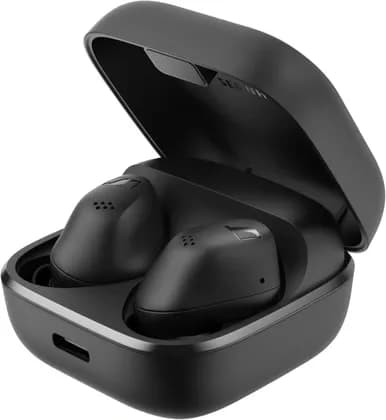 Sennheiser ACCENTUM True Wireless Headphones, 7mm TrueResponse Dynamic, Bluetooth 5.3 Connectivity, Hybrid Adaptive ANC, 2 Beamforming Mics Per Earbud, Black | 700262