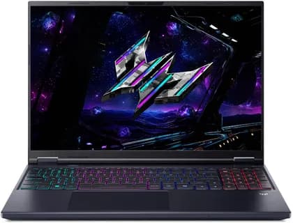 Acer Predator Helios Neo 16 AI PHN16-73-922P Gaming Laptop, 16" WQXGA 180Hz Display, Intel Core Ultra 9 275HX, 16GB RAM, 1TB SSD, RTX 5060 8GB GPU, English-Arabic K/B, Win11, Black | NH.QVQEM.001