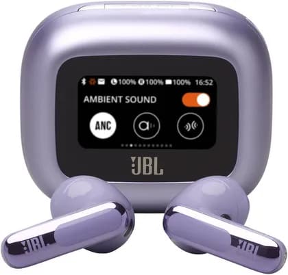 JBL Live Flex 3 Wireless Earbud Headphones, True Adaptive Noise Cancelling, High Resolution Signature Sound, BT 5.3, 50H Battery Life, IP54 Waterproof, Open-Back Stick Design, Purple| JBLLIVEFLEX3PUR