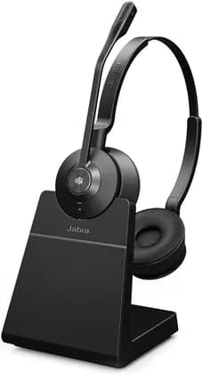 Jabra Engage 55 MS Stereo USB-C Headset, SafeTone 2.0 Hearing Protection, Robust and Flexible USB Adapter, Noise-Cancellation, With Charging Stand, Black | 9559-475-111