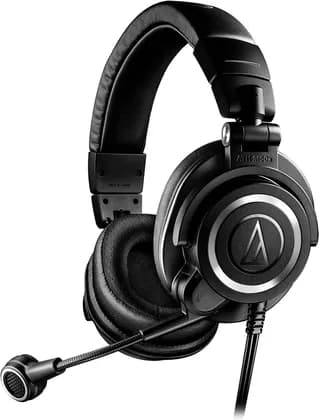 Audio-Technica ATH-M50xSTS XLR StreamSet Headset - Professional Studio Headphones with Cardioid Condenser Microphone, 45mm Drivers, Flip-to-Mute, for Streaming & Podcasting, Black | ATH-M50xSTS-XLR