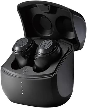 Audio-Technica ATH-CKS50TW ANC True Wireless In-Ear Headphones, Deep Bass Sound with an Airtight Fit, 9mm Bass HD TWS Drivers, Up to 20H of Playback, IPX4 Splash Resistant, Black ATH-CKS50TW - BK