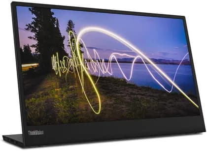 Lenovo ThinkVision M15 Portable Monitor, 15.6" FHD IPS Display, 6ns Response Time, 250nit Brightness,VESA Mount CompatibilityTilt, Height Adjust Stand, 2x USB-C Black | 62CAUAT1WL