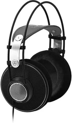 AKG K612 Pro Studio Headphones, Neodymium Magnet Type, Velour Ear Pads, Self-Adjusting Leather Headband, Black | 2458X00100