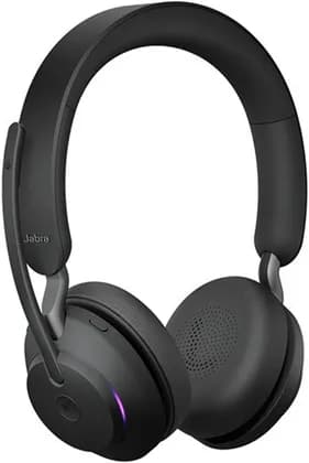 Jabra Evolve2 65, Link 380a UC Stereo, Wireless Headphone, 40mm Drivers, 3 Integrated Microphones, Up to 37 Hours of Battery Life, Noise Isolation with Angled Earcups, Black | 26599-989-999