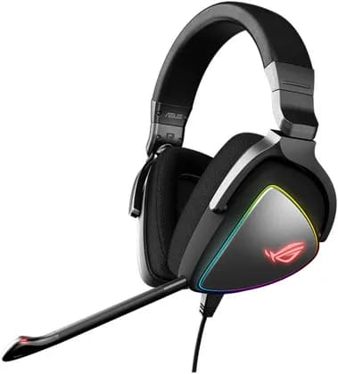 ASUS ROG Delta USB-C Gaming Headset for PC, Mac, Playstation 4, Teamspeak, and Discord with Hi-Res ESS Quad-DAC, Digital Microphone, and Aura Sync RGB Lighting | 90YH00Z1-B2UA00