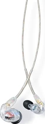 Shure Sound Isolating Earphones, Dual High-Definition MicroDrivers, Dynamic Driver, Gold Plater Connector, 1x 1/8" / 3.5mm TRS Audio Adapter, Clear | SE425CL-EFS