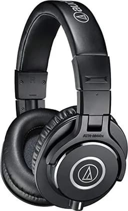 Audio-Technica ATH-M40x Professional Studio Monitor Headphones - Flat Response, Closed-Back, Over-Ear, 40mm Drivers, 90° Swivel Earcups, Dual Detachable Cables for Monitoring, Black | ATH-M40x