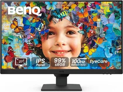BenQ Eye-Care Monitor, 27" FHD IPS Display, 100Hz Refresh Rate, 5ms (GtG) response Time, 16.7m Display Colors, VESA MediaSync Feature, Flicker-free Technology, Black | GW2790