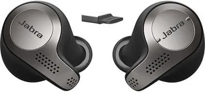 Jabra Evolve 65t Titanium Black, Link 370, MS, True Tireless Earbuds, Bluetooth 5.0, Noise Cancellation, One-Touch Access, Integrated HearThrough Technology, IP55 Rating, Black | 6598-832-109