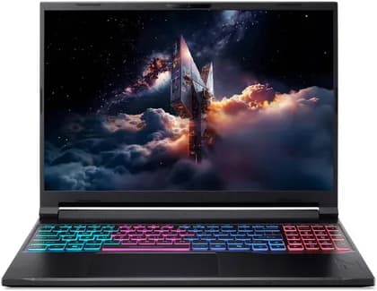 Acer Nitro V 16S Gaming Laptop, 16" WQXGA IPS 180Hz Display, Intel Core 9 270H, 16GB RAM, 1TB SSD, GeForce RTX 5070 8GB GPU, English-Arabic K/B, Windows 11 Home, Black | NH.QXDEM.001