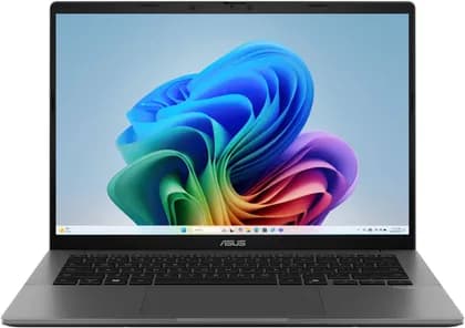 ASUS Vivobook S14 S3407QA Copilot+ Laptop, 14" WQXGA IPS 60Hz Display, Snapdragon X X1 26 100, 16GB RAM, 1TB SSD, Qualcomm Adreno GPU, English-Arabic Keyboard, Win11, Matte Gray | 90NB16B2-M000V0