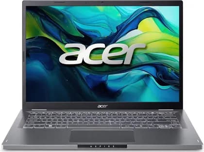 Acer Aspire 14 A14 Laptop, 14" WUXGA IPS Display, Intel Core Ultra 5-120U Processor, 8GB RAM, 512GB SSD, NVIDIA GeForce RTX 2050 4GB Graphics, ENG-ARB Keyaboard, Win 11 Home, Steel Gray | NX.KSVEM.001