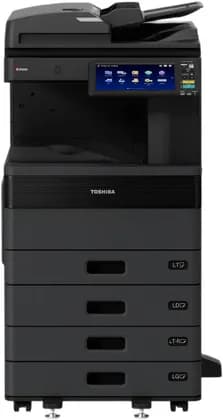 Toshiba E-STUDIO2521AC Multifunction Printer, 25 PPM Print Speed, Up to 73 IPM Scan Speed, 10.1" Color WSVGA Touch Screen Tilting Display, 350-2900 Paper Capacity, Black | E-STUDIO2521AC