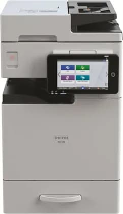 Ricoh IM 370 A4 Black & White Multifunction Printer, 3.8 Seconds Print Speed, 1200 x 1200 dpi Max Resolution, 50 Sheets SPDF Capacity, Marvell 88PA6270 1.2GHz CPU, White | IM 370