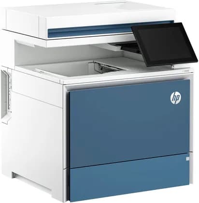 HP Color LaserJet Enterprise MFP 5800dn Printer, Print, Copy, Scan, Up to 45 ppm Print Speed, Automatic Duplex Printing, 8" Colo Graphic Touch Display, 550-Sheet Tray Handling, Blue / White | 6QN29A