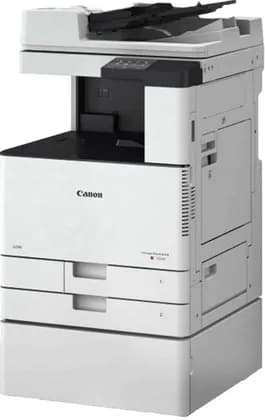 Canon imageRUNNER C3226i A3 Multifunctional Printer, 7 Inch TFT LCD WVGA, 250 Sheets Output Capacity, Up to 26/26 ppm Print Speed, With WIFI, 2 Trays, with Generic Wooden Stand, White | C3226i