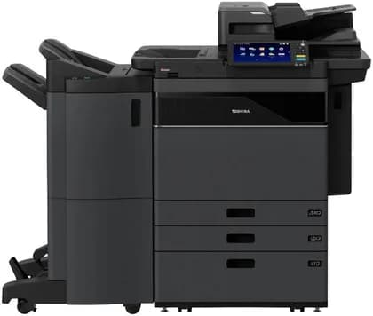 Toshiba e-Studio6529A Monochrome Multifunction Printer, 65 PPM (A4) / 30 PPM (A3) Print & Copy Speed, 10.1" LCD Colour Touchscreen, 2900 Sheets Max Sheets Capacity, Black | e-Studio6529A