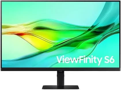 SAMSUNG S60UD 32" QHD ViewFinity Monitor, 100Hz Refresh Rate, 5ms Response Time, Up to 1.07 Billion Colors with HDR10, Integrated KVM Switch, USB-C, LAN & Daisy Chain Ports, Black | LS32D604UAMXUE