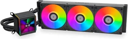 Lian Li Galahad II LCD 360 AIO RGB CPU Liquid Cooler, 2.88” IPS LCD Screen, Asetek 8th Gen 3600 RPM Pump, 120mm FDB Fans, Up to 2450 RPM Fan Speed, 79.9 CFM Airflow, Black | G89.GA2ALCD36B.00