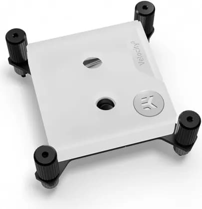 EKWB EK-Quantum Velocity3 1700/1851/AM5 CPU Block, EK-Matrix7 Compliant, Nickel-Plated Copper Cold Plate, CNC-Machined White POM Acetal Top, White | 3831109881132