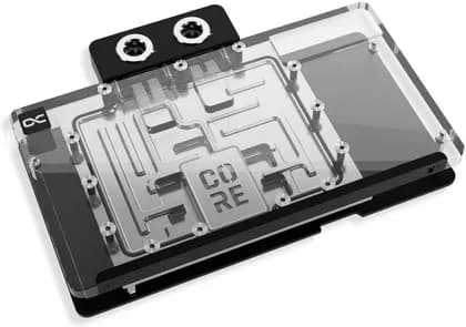 Alphacool Core RX 9070 XT Red Devil GPU Water Block with Backplate, Chrome Copper Full-Cover Cooler, 10x aRGB LEDs, PowerColor Radeon RX 9070(XT) Red Devil Compatible | 14781
