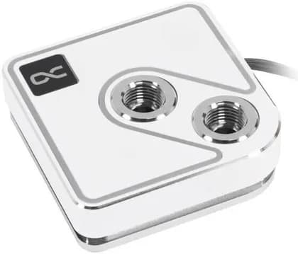 Alphacool Core 1 Aurora CPU Water Cooler, 3D Jetplate, Digital aRGB Lighting, Compatible with AMD AM4/AM5 & Intel LGA 1700, G1/4" Fittings, White | 13834