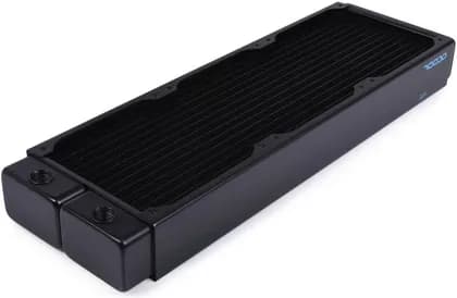Alphacool NexXxoS HPE-45 Full Copper 360mm Radiator, 28 Cooling Channels, 16 FPI Fin Density, 391.5x124x45mm, 3x/6x 120mm Fan Support, 4x G1/4" Ports + Fill/Drain, 0.8 Bar Tested | 14440