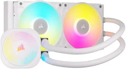 Corsair iCUE LINK TITAN 240 RX RGB AIO Liquid CPU Cooler, Compatible With Intel Socket LGA 1851, 1700, AMD AM5, AM4, Addressable RGB, Extreme Cooling Performance, White | CW-9061020-WW