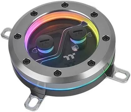 Thermaltake Pacific SW1 Plus CPU Water Block, LGA 1700 / AM5 Compatible, 12 Addressable LEDs, Built-In Temperature Sensor, TT RGB Plus Software Control, Nickel | CL-W379-CU00SW-A