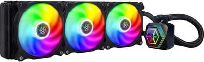 SilverStone Permafrost PF360-ARGB V2 360mm AIO Liquid Cooler, 120mm ARGB PWM Fan, 600~2200RPM Fan Speed, 94CFM Max Airflow, 0.2mm Micro-liquid Channels, LGA 1700 / AM5, Black | SST-PF360-ARGB-V2