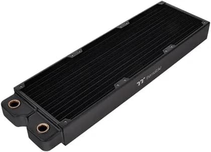 Thermaltake Pacific CLD 360 Radiator, Copper & Brass Fins, 12-Set Flat Tube, Dual-Row Copper Flat Tube Design, 40mm Thickness Copper Chambers & Housing, Black | CL-W282-CU00BL-A